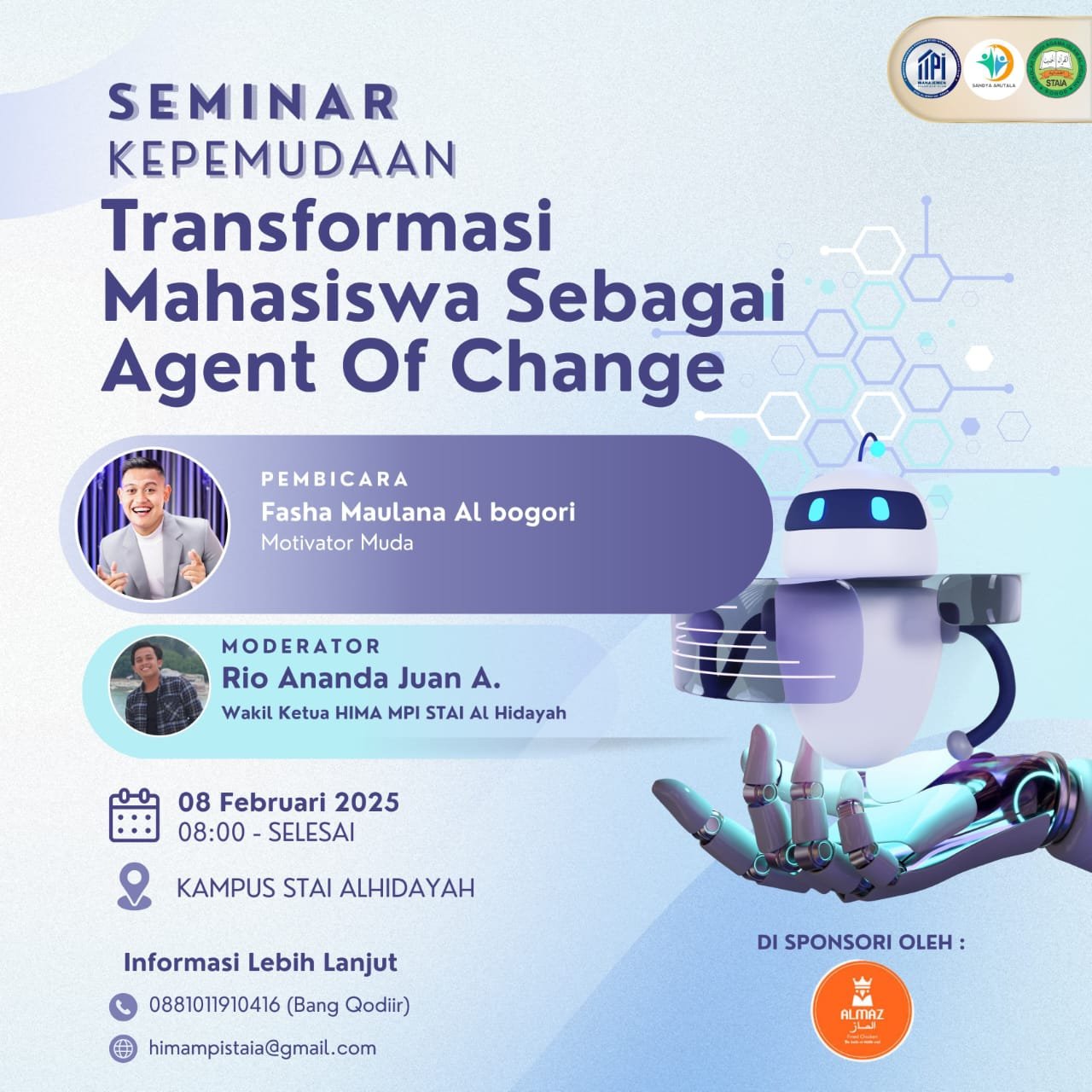 Read more about the article Seminar Kepemudaan: Transformasi Mahasiswa sebagai Agent of Change